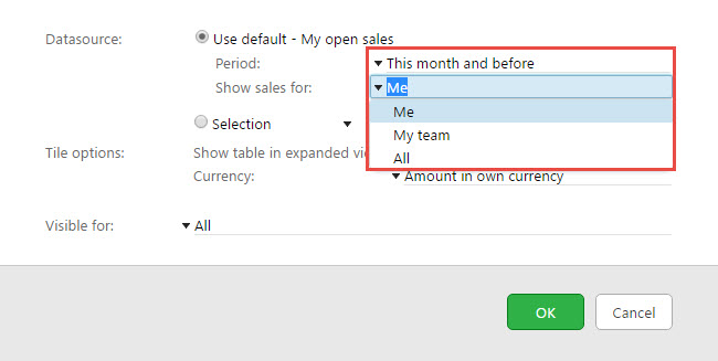 Edit a graph tile to change the datasource (screenshot)